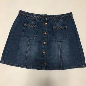 Kendall + Kylie Button Front Denim Skirt